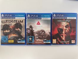 PS4 Games for VR, Sony Playstation 4 Bravo Farpoint Tekken 7