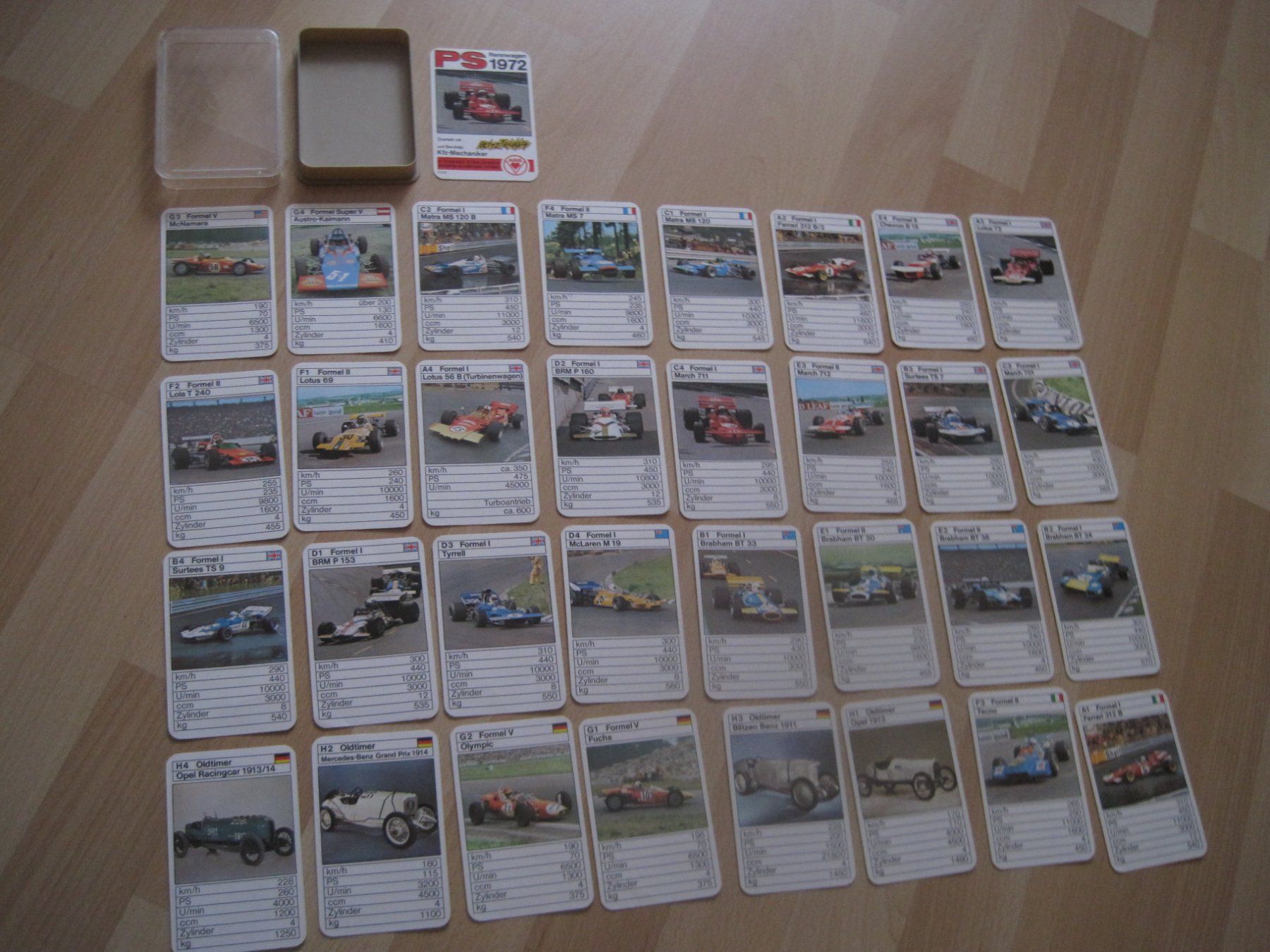 Giochi: PS 1972 Rennwagen seltenes  Quartett – Usato da Gossau SG venduto da Noryflory 1