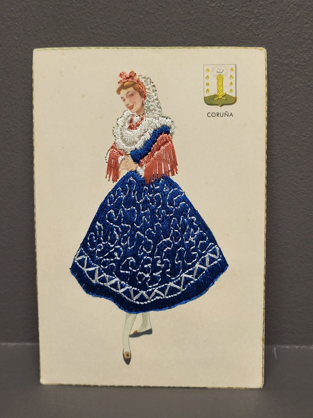 Cartoline postali: Postkarte bestickt Spanien – Usato da Zürich venduto da BOAC1943
