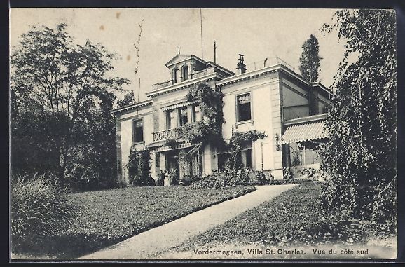 Cartoline postali: Vordermeggen, Villa St. Charles, Vue du  – Usato da Berlin venduto da bartko-reher