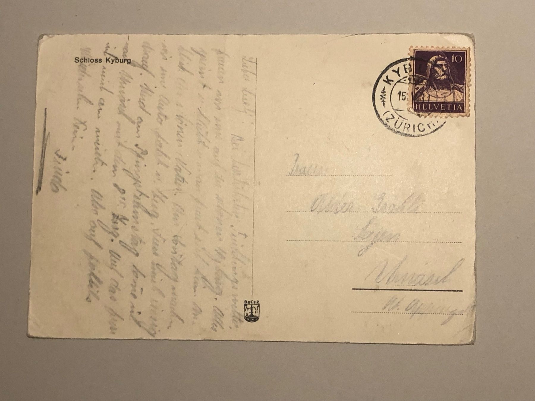 Cartoline postali: uralte Ansichtskarte KYBURG ZH – Usato da Lufingen venduto da Rac0 1