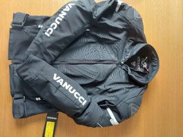 Vanucci Motorradjacke mit Protektor Gr. 48, Schwarz