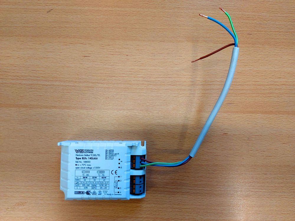 1 elektronisches Vorschaltgerät für Kompakt-Leuchtstofflampe (Gebraucht