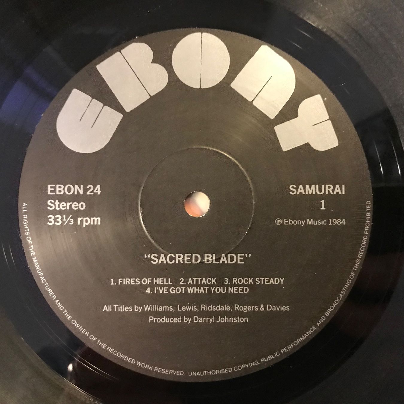 Dischi in vinile: Samurai - Sacred Blade – Usato da Aesch BL venduto da BlueMusicRecords 2