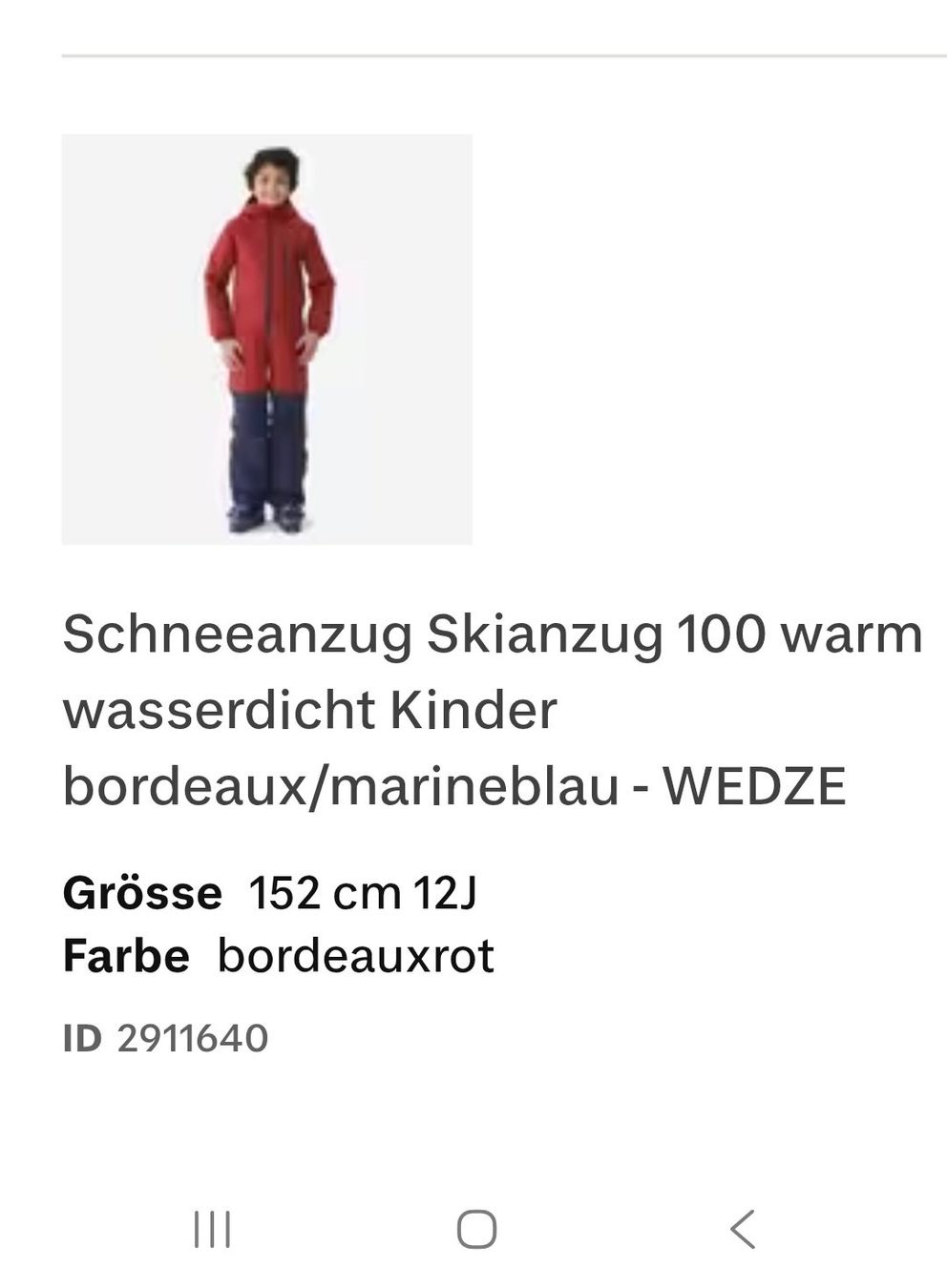 Decathlon Anzüge: Schneeanzug – Neu (gemäss Beschreibung) aus Kandergrund von Regi22 2
