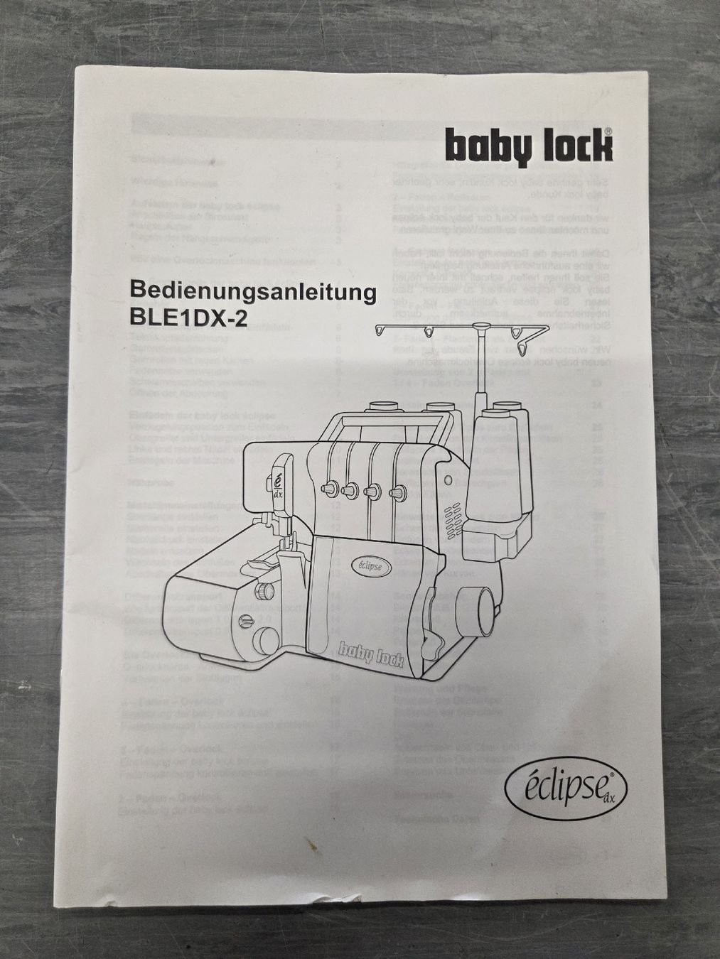 Macchine da cucire: baby lock eclipse Overlock Maschine – Usato da Siebnen venduto da Kleikon 7