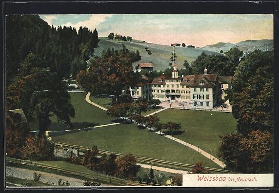 Cartoline postali: AK Weissbad, Villa im Park – Usato da Berlin venduto da bartko-reher