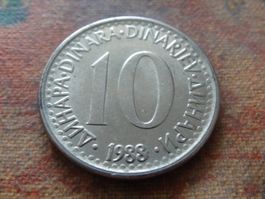 YOUGOSLAVIE  10  Dinara  1988