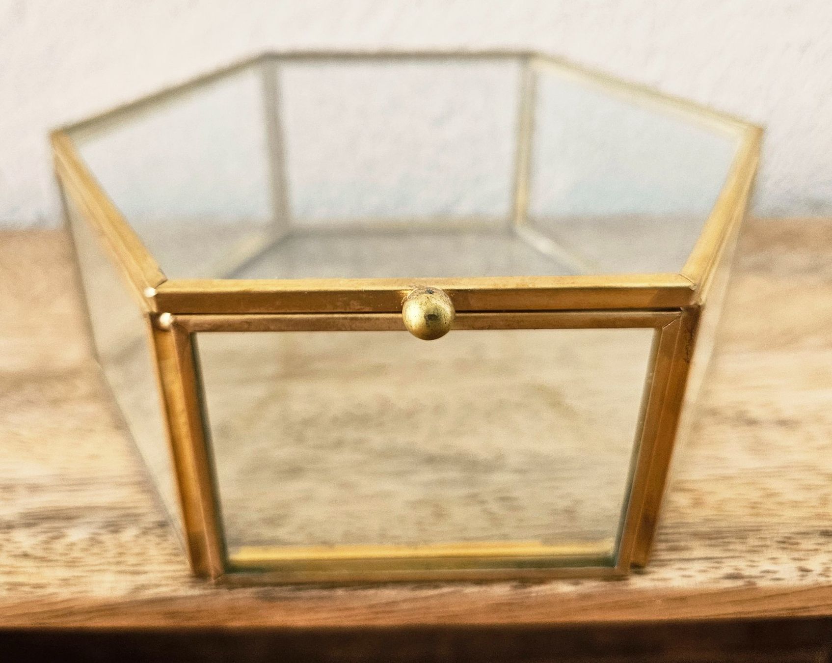 Portagioie: Glasbox Messing Schatulle Behälter Dekoration Schmuckdose – Usato da Birmensdorf ZH venduto da Wendepunkt... 1