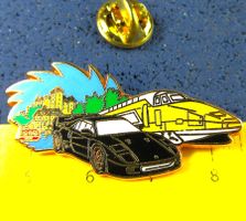 TGV SNCF GEGEN FERRARI SPORT-CAR AUTO BAHN PIN ARTHUS BERTRA