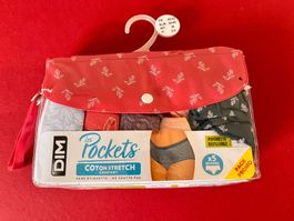 DIM, Les Pockets, Boxershorts, Grösse 38/40, 5 Stk. mehrfarb