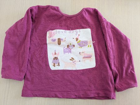 Langarmshirt "I love dogs" von Sfera, Grösse 92 - 98