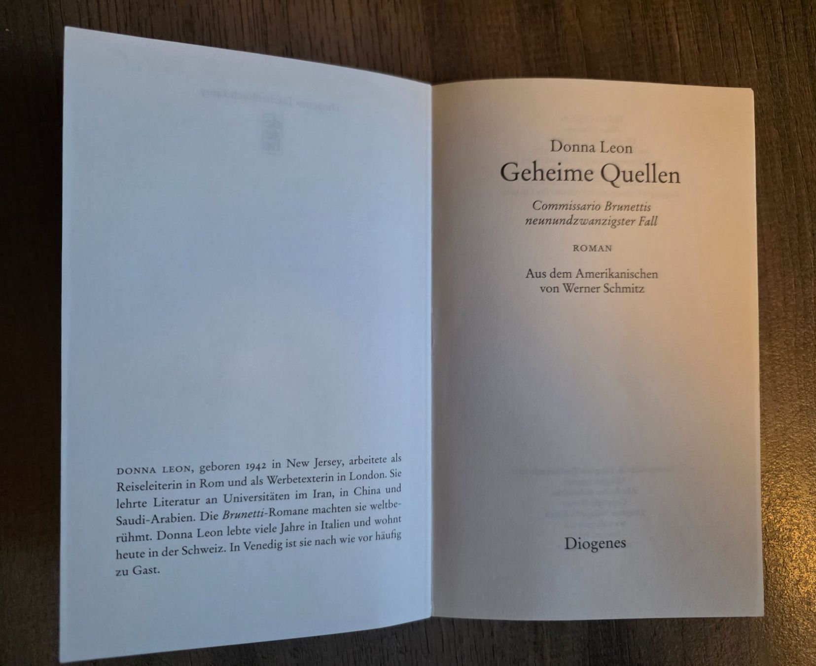 Libri: DONNA LEON "GEHEIME QUELLEN" TASCHENBUCH – Usato da Engelberg venduto da Rotti13 2