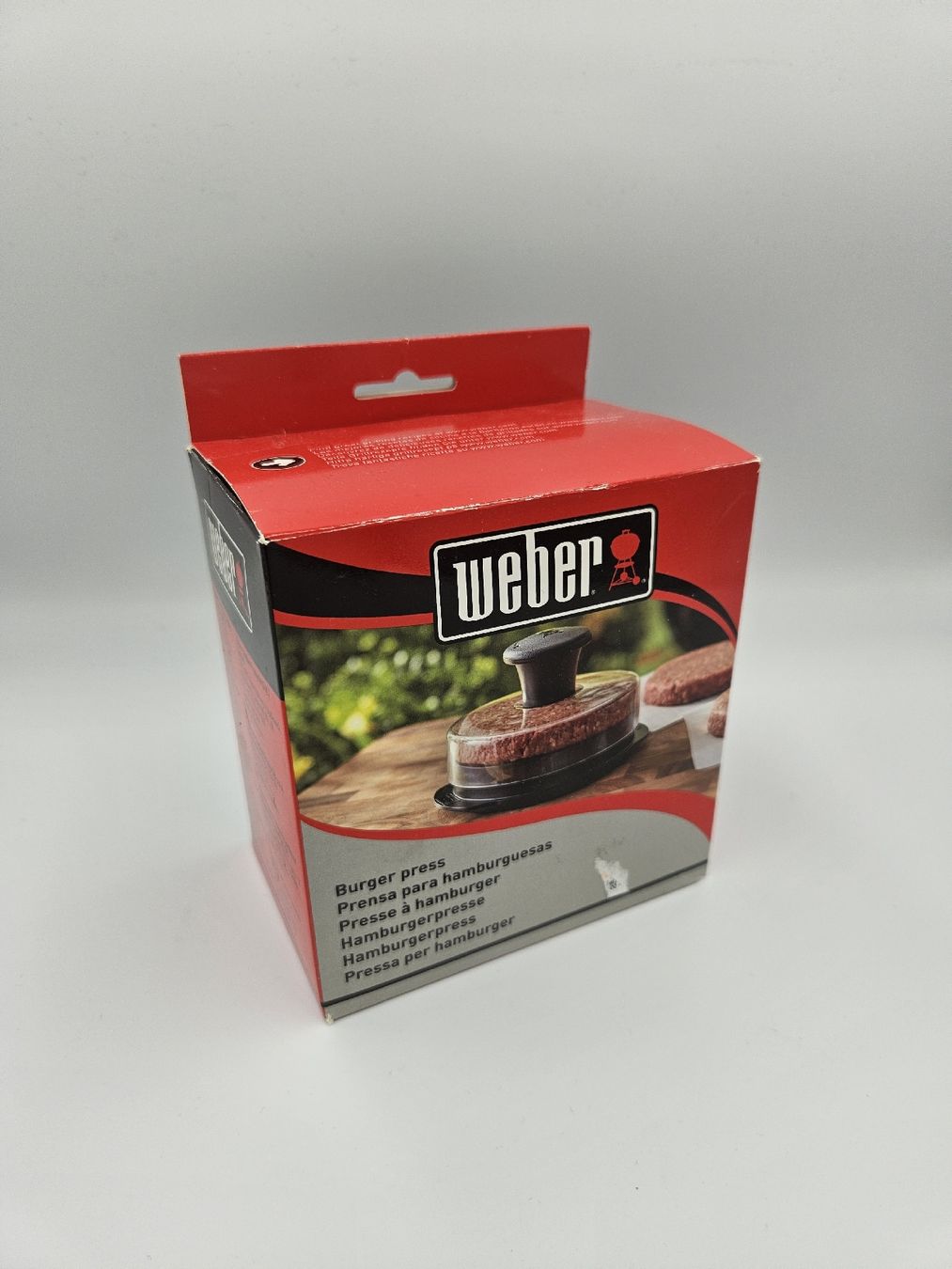 Teglie da forno: Weber Burgerpresse neuwertig – Nuovo (secondo la descrizione) da Buchs ZH venduto da rit_s6kv