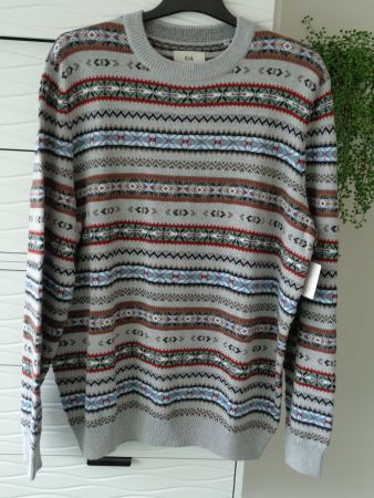 Herrenpullover Grösse 2XL, mit Baumwolle und Wolle - NEU