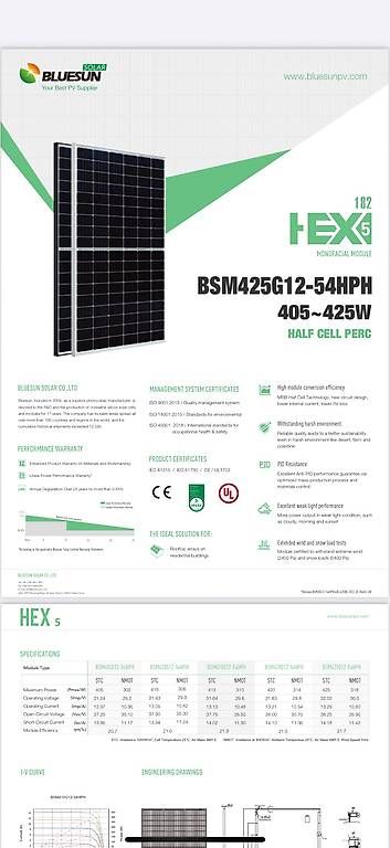 Panneaux solaires: Panneaux solaires 425w – Neuf avec emballage d'origine à Chesières par henchozc 1