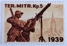 Soldatenmarke 2.WK, Territorial Mitr Kp 5, braun, Wi Ter 58