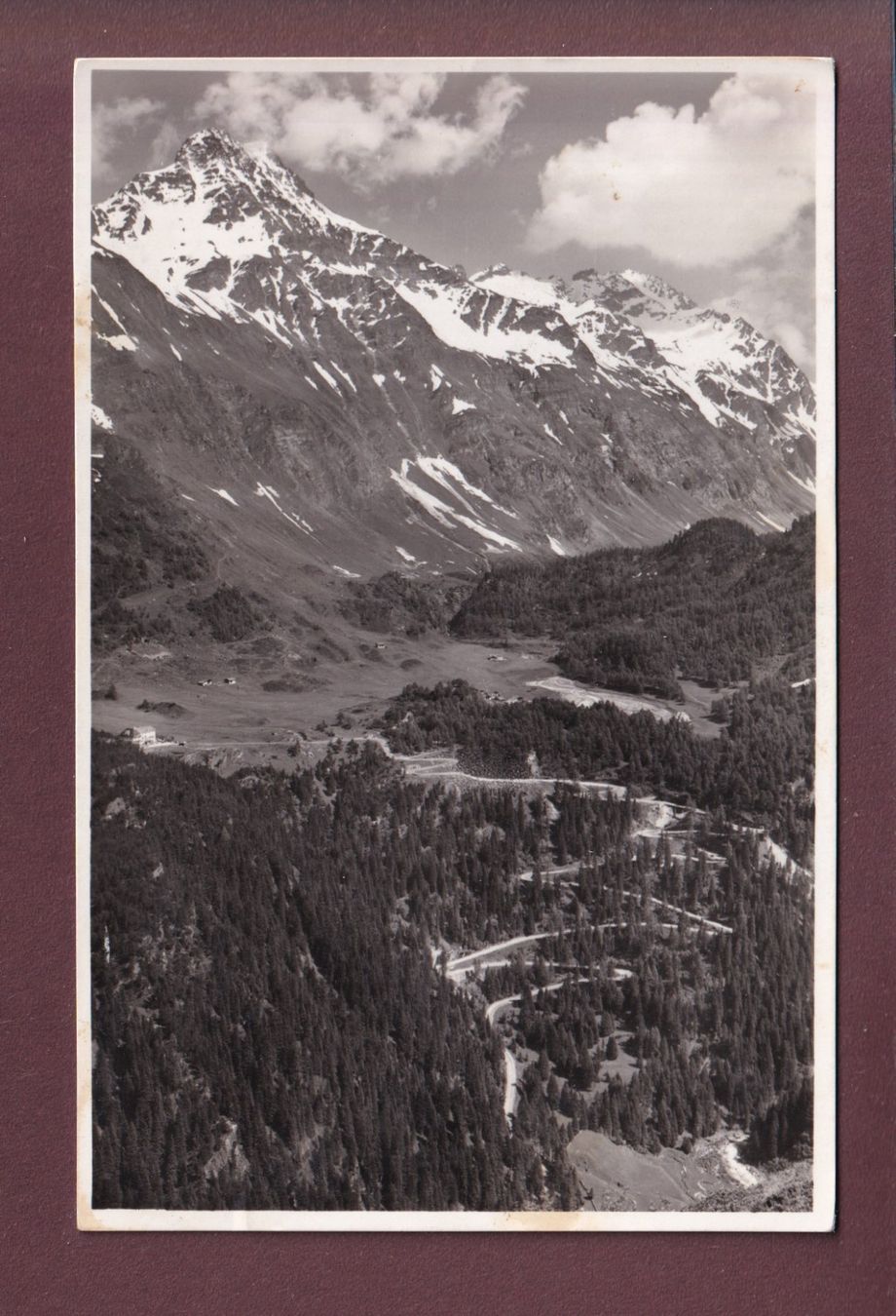Cartoline postali: Passtrasse MALOJA - 1952 Hotel Stempel – Usato da Pully venduto da nicecards