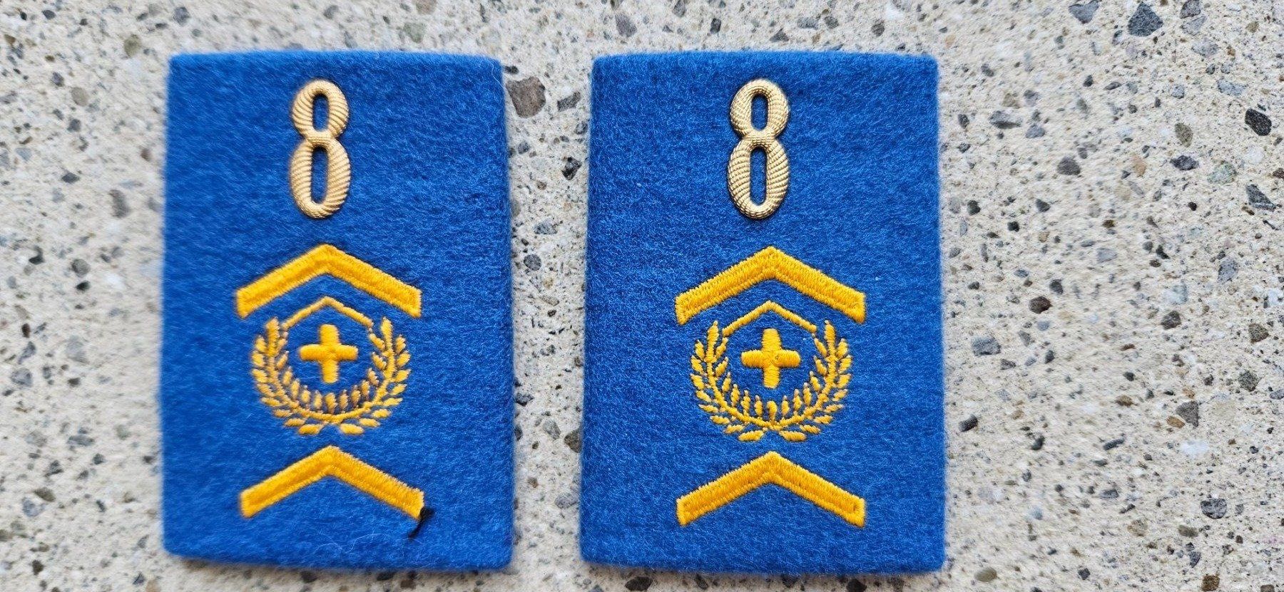 Schweizer Armee Placchette & Badge: *** Patten /Schulterschlaufen mit Nummer *** – Usato da Riedholz venduto da fr_sIruP