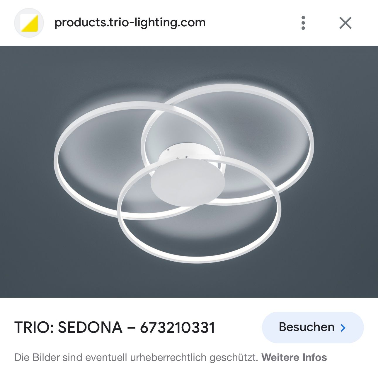Kronleuchter & Deckenlampen: neue, edle LED Deckenleuchte Sedona weiss – Neu und originalverpackt aus Necker von liq24 1