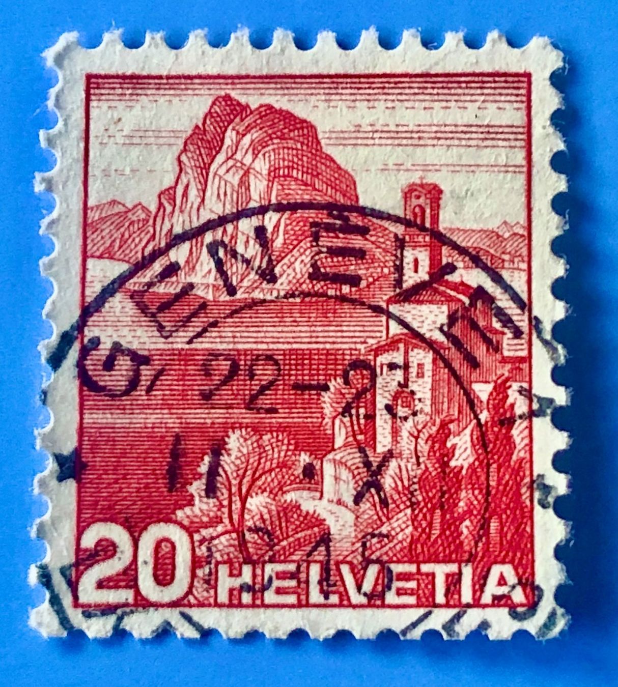 Tutti i francobolli: Nr.215 Landschaftsbilder Stempel  Geneve    – Usato da Aarau venduto da Billa007