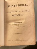 Bible Ancienne et Nouveau Testament Paris 1863