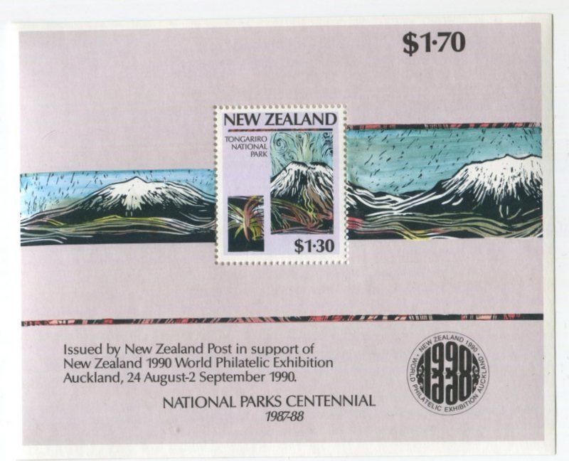 Alle Briefmarken: Block "Berge". Neuseeland. – Neu und originalverpackt aus Basel von Butsch5