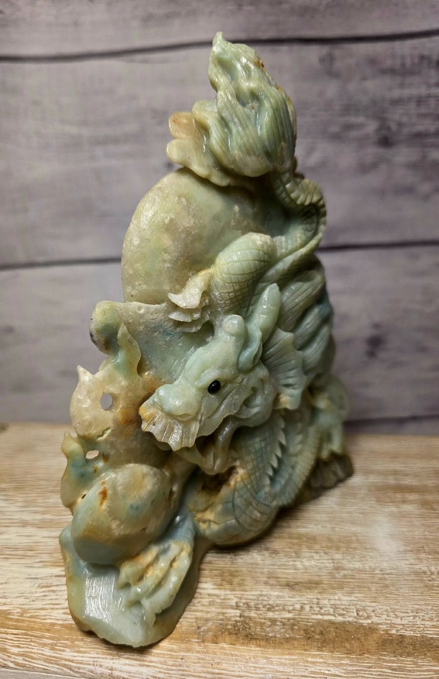 Minerali & Pietre curative: Wunderschöner Amazonit chinesischer Drache 858g – Nuovo e nell'imballaggio originale da Matzingen venduto da Shay_Crystalz 1
