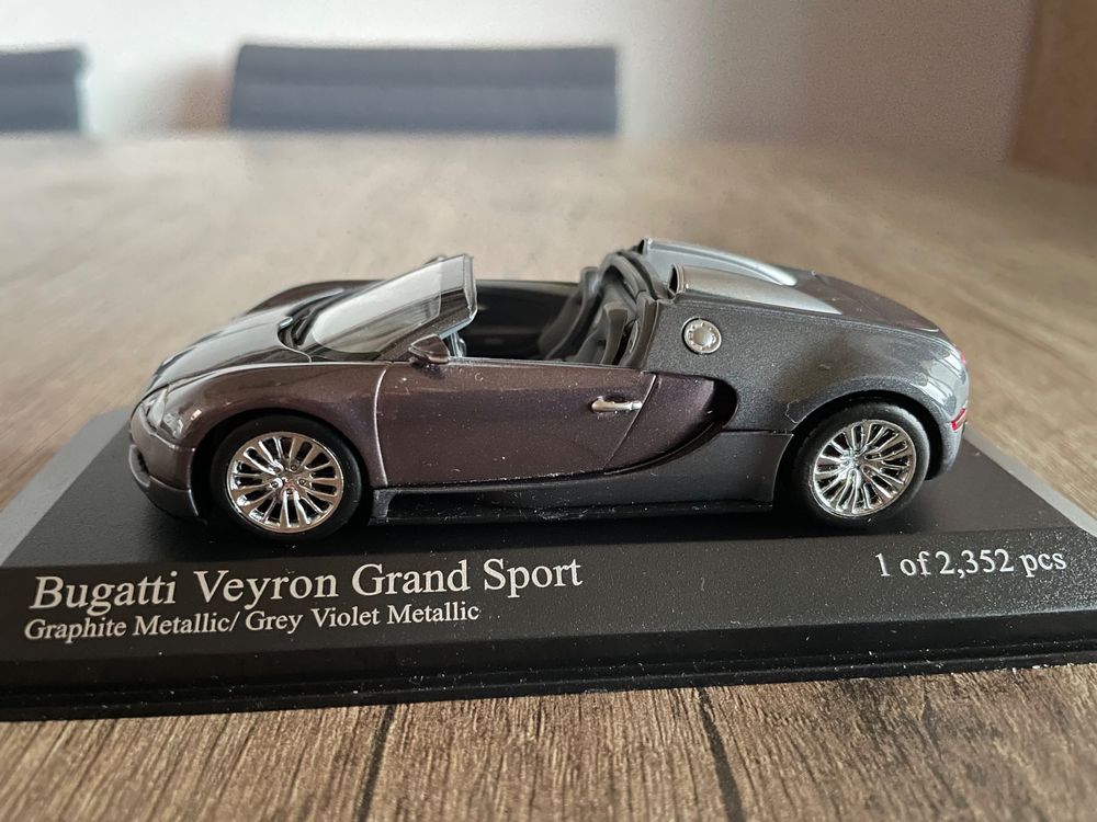 Minichamps SB 1/43 - Bugatti Veyron Grand Sport 2009 Graphite / Violet