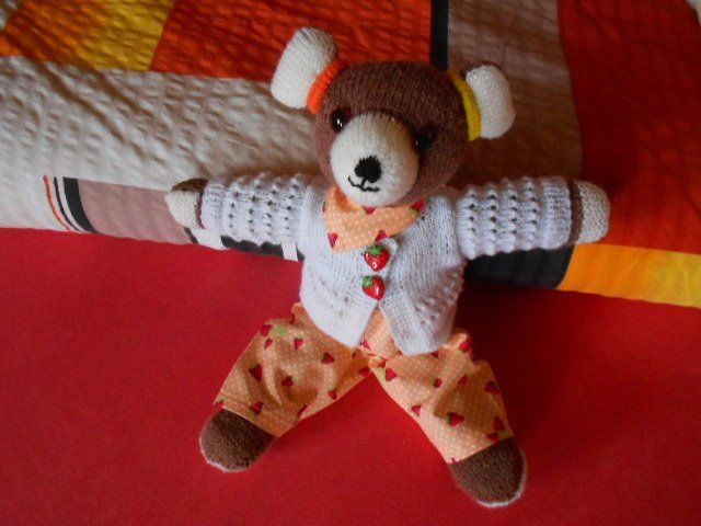 Bambole: Teddybär- Erdbeerbär HANDARBEIT – Nuovo (secondo la descrizione) da Flühli LU venduto da primula-47 3