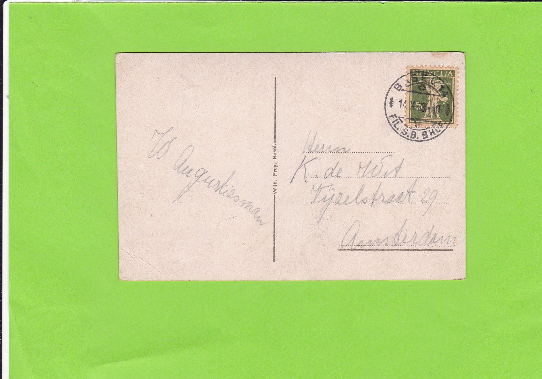 Cartoline postali: Basel-Schifflände – Usato da St. Peterzell venduto da neckertal 1
