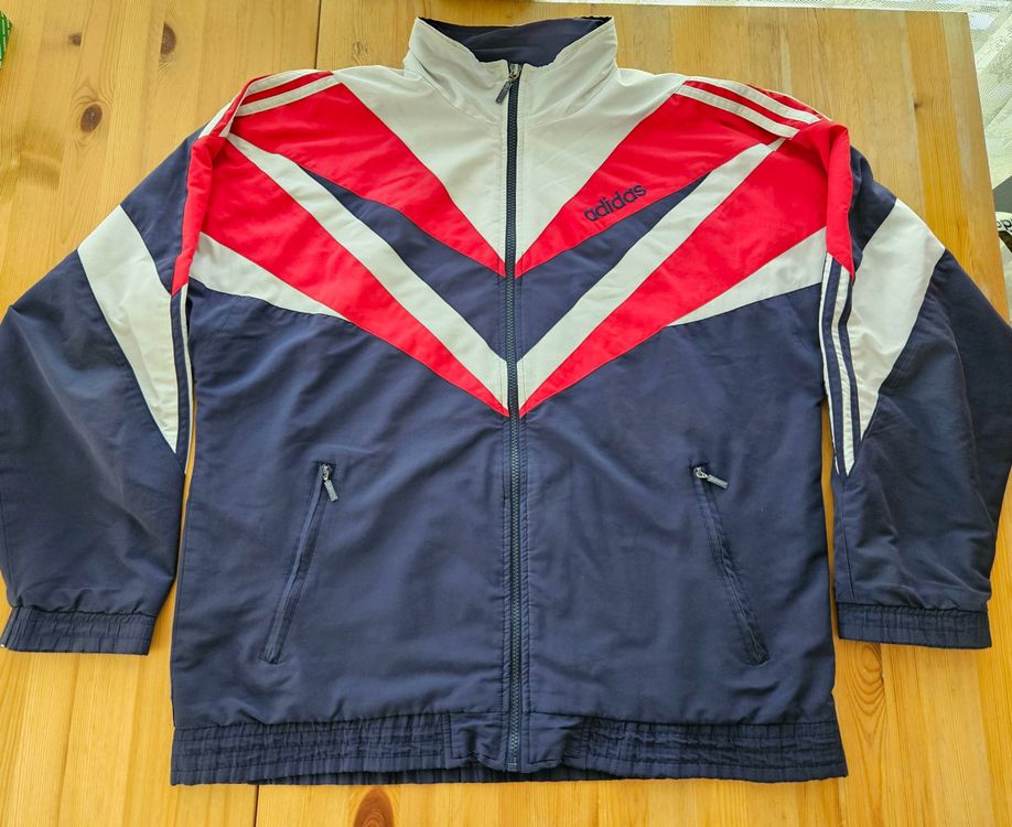 Veste De Ski Vintage ROFFE Brighton TT - Homme XL - Rouge Marine Colorblock Années 90, Nylon Isolé