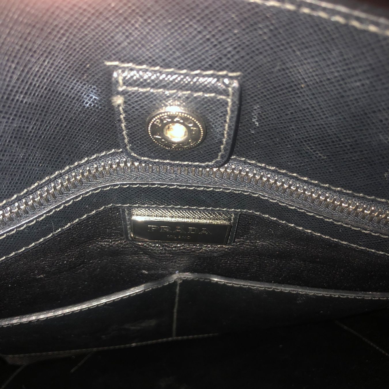 Prada Taschen: Prada Tote Tasche Saffiano Leder schwarz – Gebraucht aus Adliswil von patrizia.roth01 3