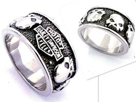 Bague Harley-Davidson tête de mort J087
