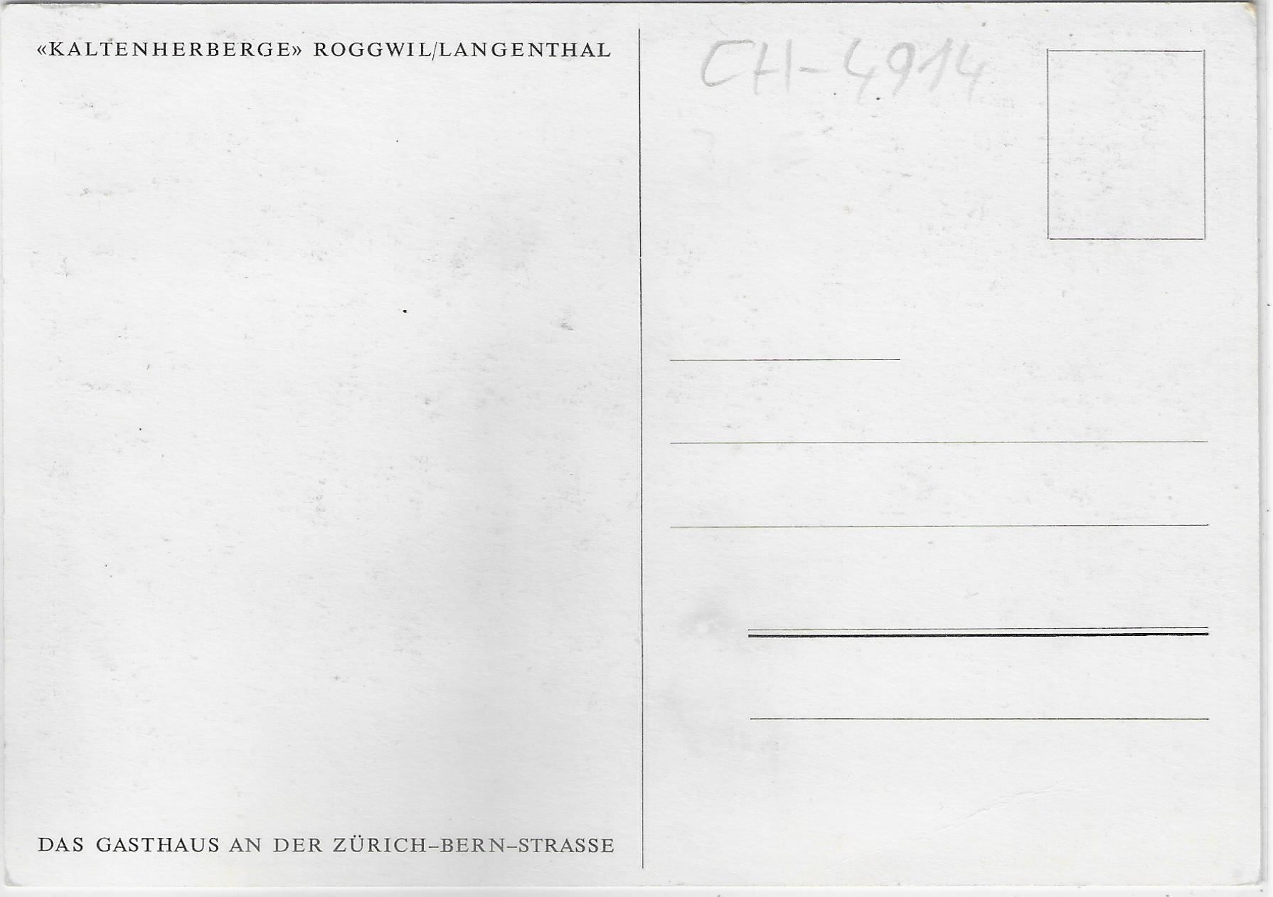 Cartoline postali: Kaltenherberge - Roggwil/Langenthal – Usato da Ettingen venduto da Kartenplanet 1
