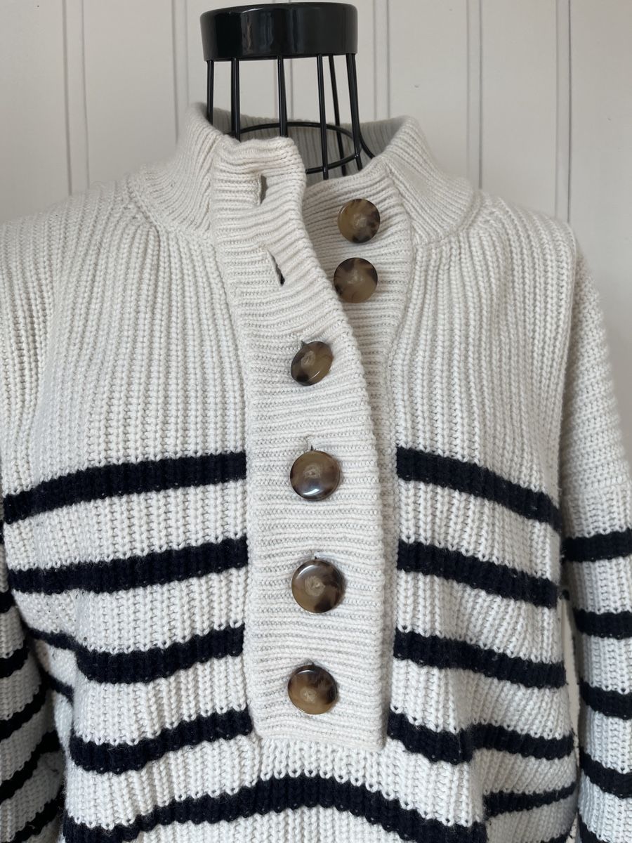 Pull Sezane Couleur écru - Taille S - Occasion En Très Bon état - Laine Ou Coton