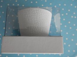 Teelicht Kerzenständer Windlicht Porzellan weiss NEU shabby