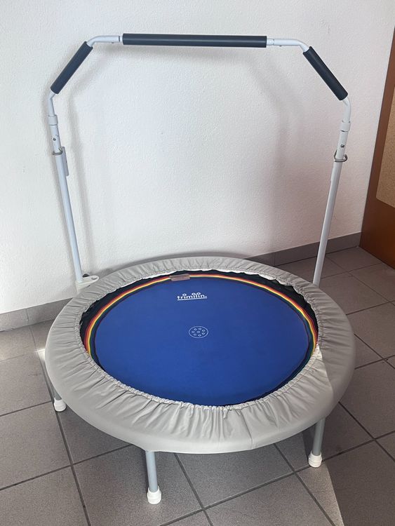 Fitnesstrampolin Trampolin mit Haltegriff, 90 cm Durchmesser 1
