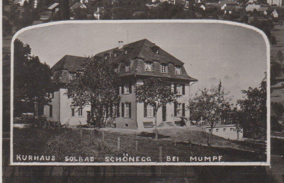 Cartoline postali: Mumpf   -   alte Ansichtskarte mit Solbad Schönegg – Usato da Vitznau venduto da Ropaku 2