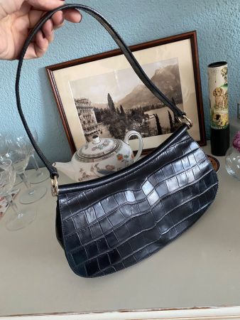 ESCADA Hand-Schultertasche Leder - Kroko Optik NP €550