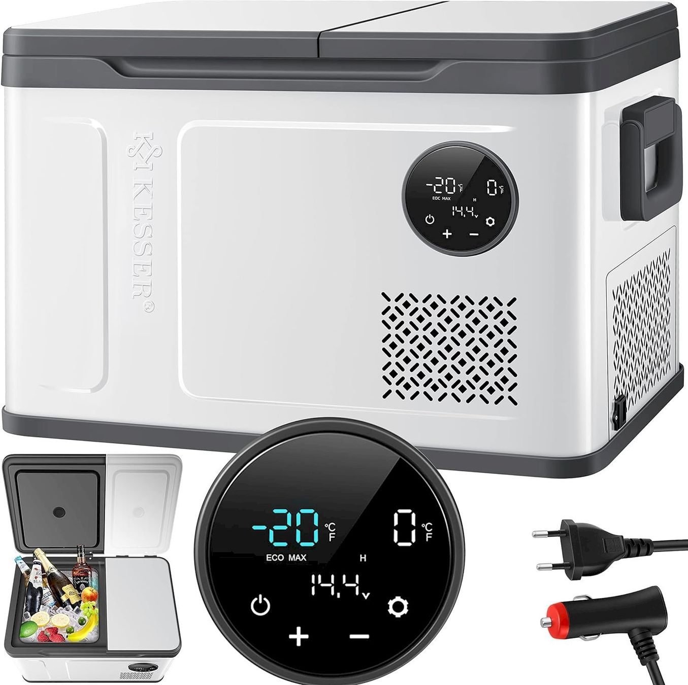 Cucinare, Mangiare & Bere: KESSER Kompressor Kühlbox 49L Silber – Nuovo e nell'imballaggio originale da Bottighofen venduto da zaap