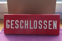 PTT-Postschalter Schild Geschlossen
