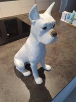 Weisse Boxer Hunde Figur, Keramik, Goebel, neuwertig