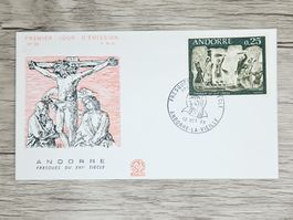 CL05 Enveloppe + Timbre Andorre 1968