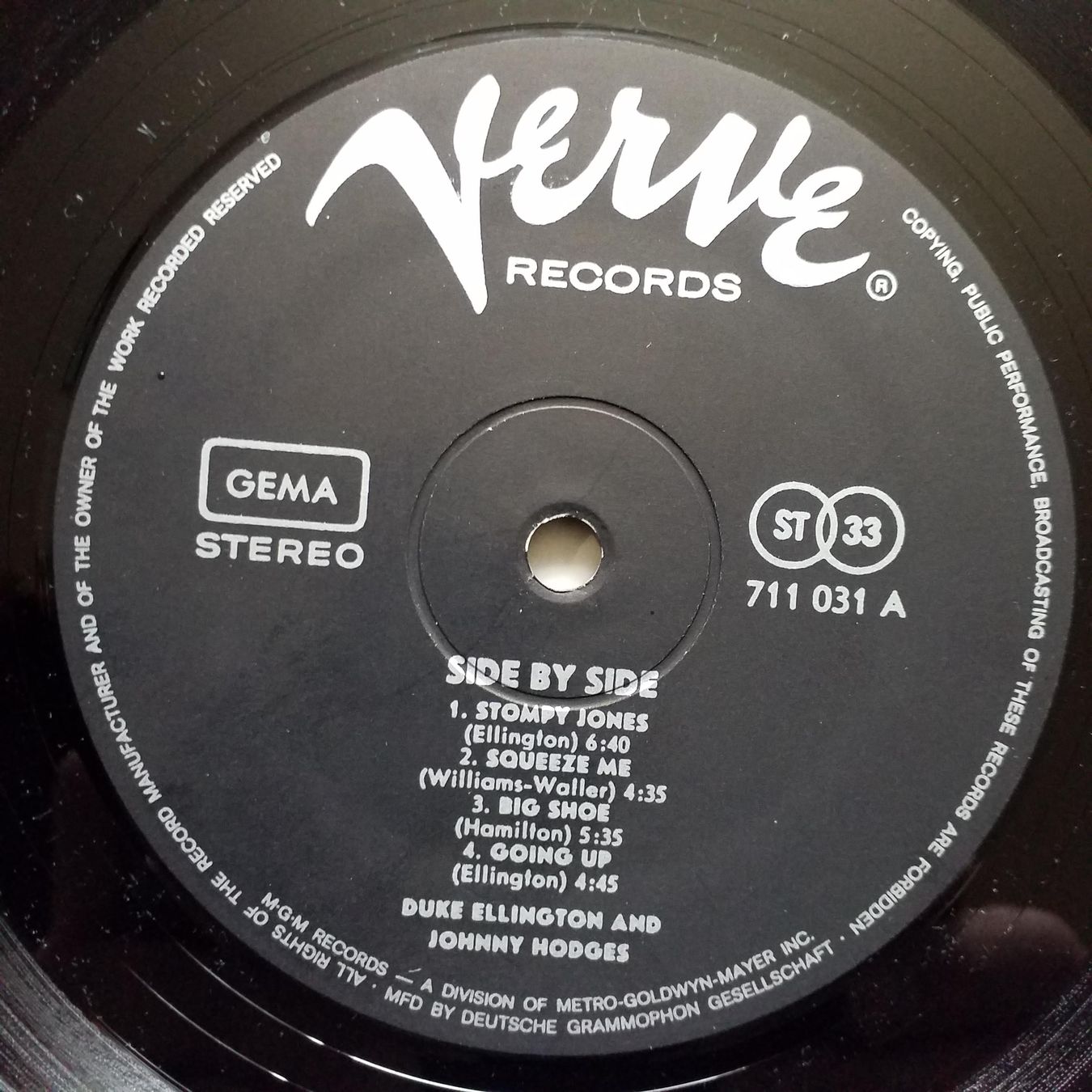 Dischi in vinile: D. ELLINGTON & J. HODGES,  side ........ 1971 press  +++++ – Usato da Yverdon-les-Bains venduto da Jacotreut 2