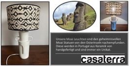 Tischleuchte aus Keramik, Modell Moai