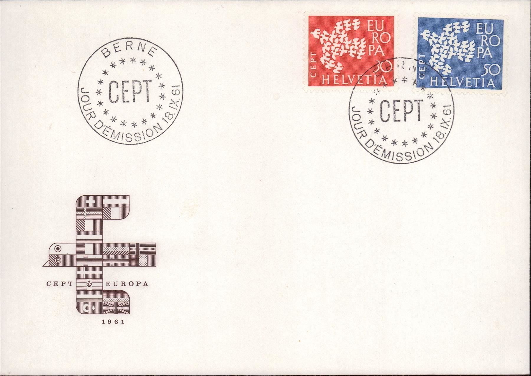 Tutti i francobolli: 1961 FDC Europa – Usato da Eggersriet venduto da stamp303