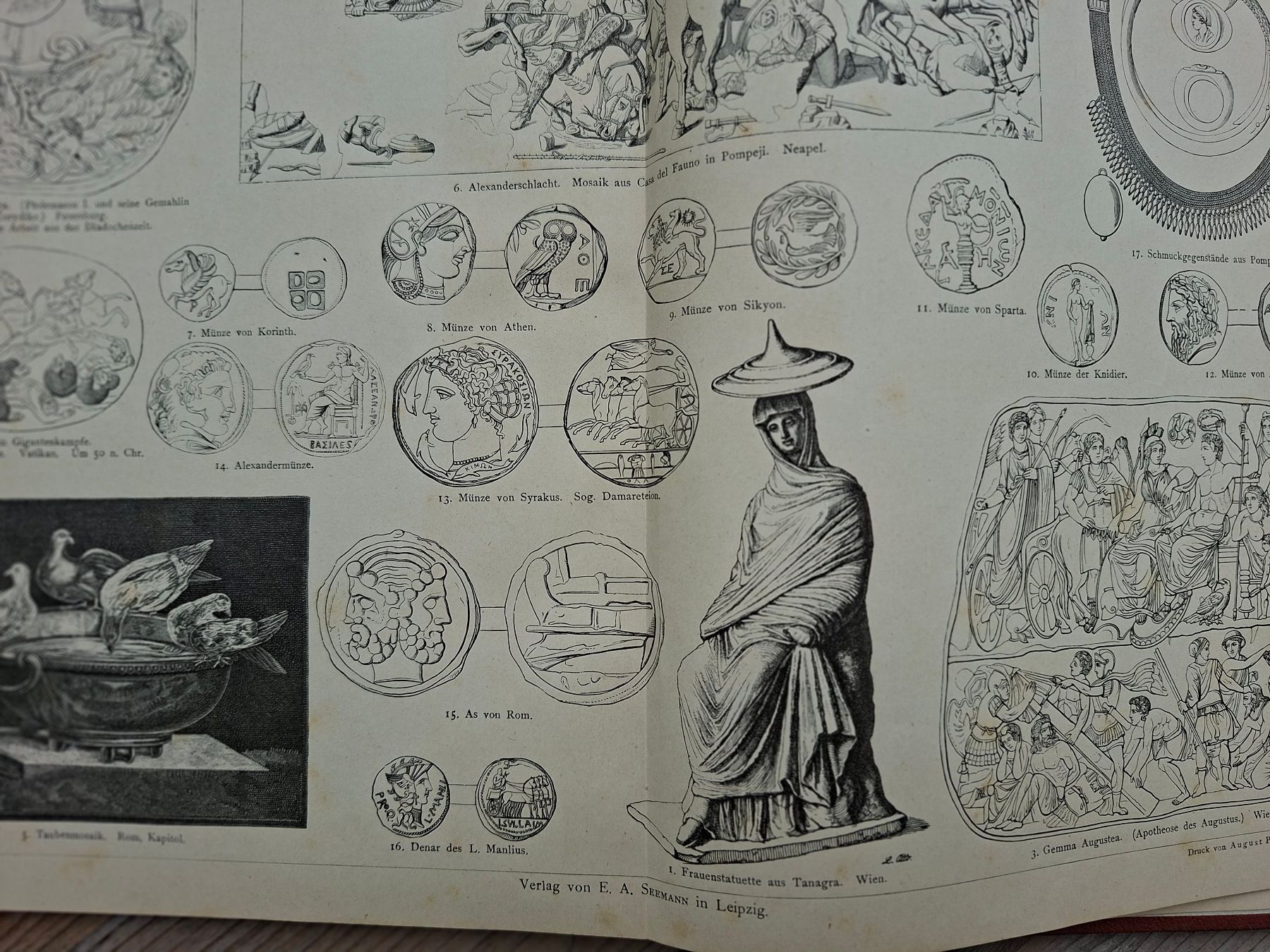 Libri: Menge Antike Kunst Atlas 1888 Bilderbogen E. Seemann Leibzig – Usato da Brunnenthal venduto da Strahler67 8