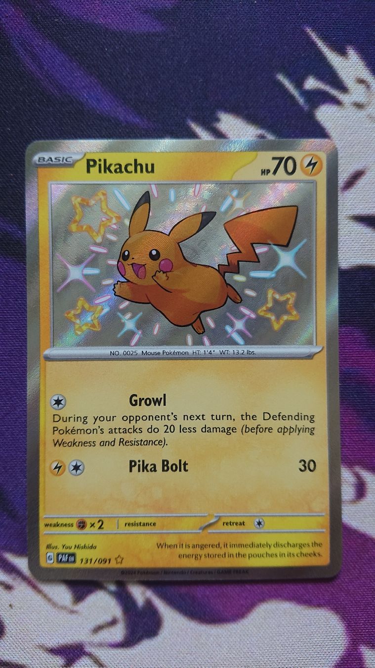 Pokémon Sammelbilder & Trading cards: Pikachu Shiny PAF 131/091 EN – Neu (gemäss Beschreibung) aus Chur von FreakofRarity