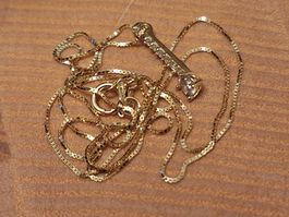 Venezianer Halskette GG 18K (punziert 750) inkl. Diamant Anh